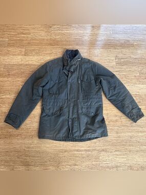 Barbour waxed cotton dark brown, utility jacket size small